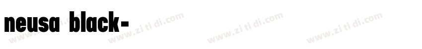 neusa black字体转换